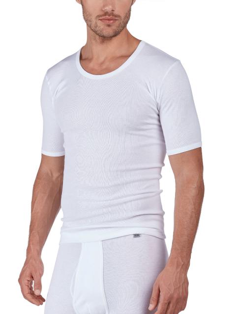Huber Herren Shirt kurzarm Cotton Fine Rib 112146 Gr. XXL in white white | XXL