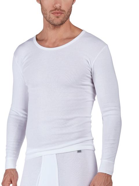 Huber Herren Shirt langarm Cotton Fine Rib 112174 Gr. L in white white | L