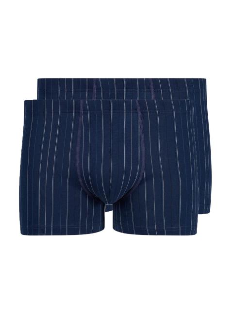 Huber Herren Pant 2er Pack hautnah Cotton 2 Pack 112533 Gr. M in dressblue stripes dressblue stripes | M