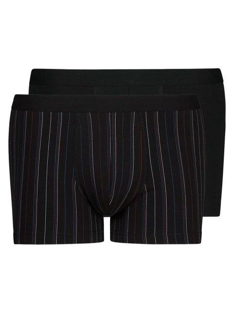 Huber Herren Pant 2er Pack Cotton 2 Pack 112535 Gr. XL in black stripe selection black stripe selection | XL