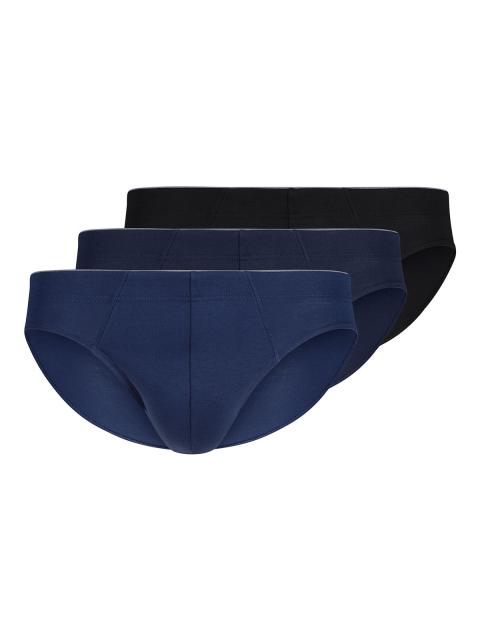 Huber Herren Brasil Slip 3er Pack Cotton 3 Pack 112635 Gr. XL in blue-black selection blue-black selection | XL