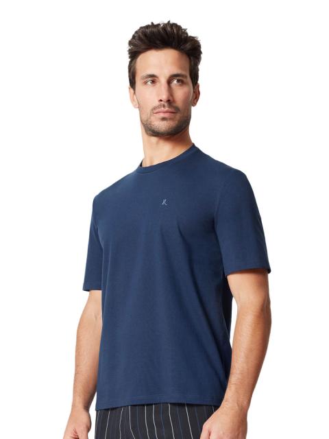 Huber Herren Shirt kurzarm hautnah Night Basic Selection 117101 Gr. M in dress blue dress blue | M