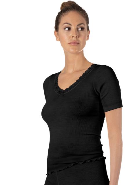 Damen T-Shirt Wool Silk 29 460 846 0 Gr. 38 in schwarz schwarz | 38