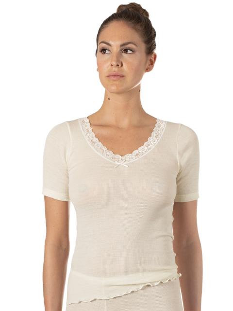 Damen T-Shirt Wool Silk 29 460 846 0 Gr. 42 in champagner champagner | 42