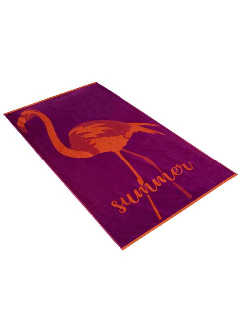Vossen Strandtuch Flamingo Time 1192720001 Gr. 100 x 180 cm in purple