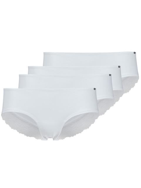 Skiny 4er Pack Damen Panty CottonLace Essentials 080603 Gr. 42 in white white | 42