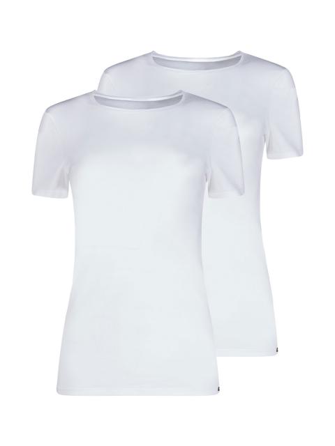 Skiny 2er Pack Damen Shirt kurzarm Cotton Essentials 080785 Gr. 38 in white white | 38