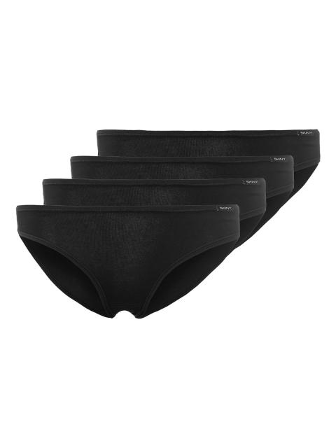 Skiny 4er Pack Damen Rio Slip Cotton Advantage 082653 Gr. 36 in black black | 36