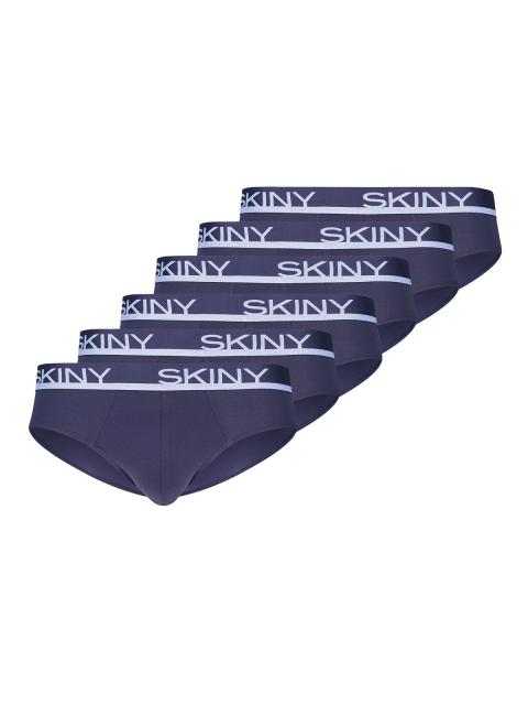 Skiny 6er Pack Herren Brasil Slip Cotton Multipack 086839 Gr. XL in crown blue crown blue | XL