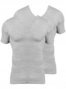 Kumpf Body Fashion 4er Sparpack Herren T-Shirt Bio Cotton 99603051 Gr. 6 in steingrau-melange 2