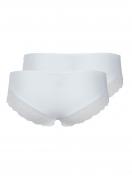 Skiny Damen Panty 2er Pack CottonLace Essentials 080603 Gr. 38 in white 2
