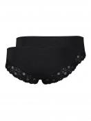 Skiny Damen Panty 2er Pack CottonLace Essentials 080603 Gr. 42 in black 2