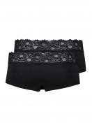 Skiny Damen Pant 2er Pack CottonLace Essentials 080604 Gr. 42 in black 2