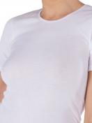 Huber Damen Shirt kurzarm Cotton Fine Rib 014983 Gr. 38 in white 2