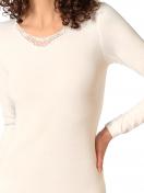Huber Damen Shirt langarm Cotton Embroidery 015031 Gr. 46 in white 2