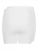 Huber Damen Maxi Slip langes Bein 2er Pack Cotton 2 Pack Double Rib 016307 Gr. 40 in white 2