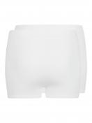 Huber Damen Maxi Slip kurzes Bein 2er Pack Cotton 2 Pack Fine Rib 016351 Gr. 52 in white 2