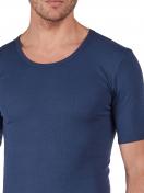 Huber Herren Shirt kurzarm Cotton Fine Rib 112146 Gr. L in navy 2