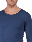 Huber Herren Shirt langarm Cotton Fine Rib 112174 Gr. XL in navy 2