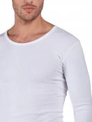 Huber Herren Shirt langarm Cotton Fine Rib 112174 Gr. L in white 2