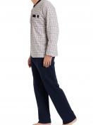 Haasis Bodywear Herren Pyjama Alloverprint 77107922 Gr. XXL in navy-sand 2