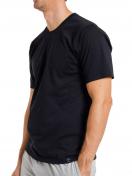 Haasis Bodywear Herren T-Shirt 1/2 Arm Slub Single Jersey 77121153 Gr. XL in schwarz 2