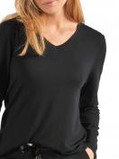Damen Langarm-Shirt Loungewear Modal 16 470 874 0 Gr. 44 in schwarz 2