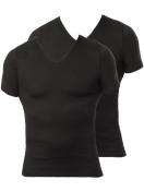 Kumpf Body Fashion Herren T-Shirt 2er Pack Bio Cotton 99602051 Gr. 7 in schwarz 3