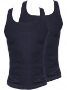 Kumpf Body Fashion 4er Sparpack Herren Unterhemd Bio Cotton 99601011 99605011 Gr. 6 in weiss navy 3
