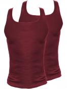 Kumpf Body Fashion 4er Sparpack Herren Unterhemd Bio Cotton 99603011 99606011 Gr. 6 in steingrau-melange rubin 3
