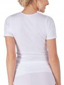Huber Damen Shirt kurzarm Cotton Fine Rib 014983 Gr. 38 in white 3