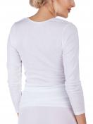 Huber Damen Shirt langarm Cotton Fine Rib 014984 Gr. 42 in white 3