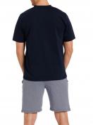 Haasis Bodywear Herren Pyjama Shorty Alloverprint 77106912 Gr. S in navy-weiss 3