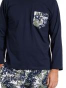 Kumpf Body Fashion Pyjama Rundhals ORGANIC 99976922 Gr. S/48 in navy-dschungel 3