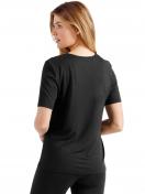 Halbarm-Shirt Loungewear Modal 16 460 874 0 Gr. 38 in schwarz 3
