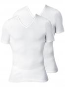 Kumpf Body Fashion Herren T-Shirt 2er Pack Bio Cotton 99601051 Gr. 6 in weiss 4