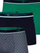 Haasis Bodywear 3er Pack Herren Pants Bio-Cotton 77379413 Gr. XL in marine-grün 4