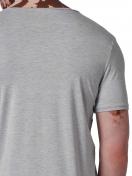 Skiny Herren V-Shirt kurzarm Bamboo Deluxe 080317 Gr. M in stone grey melange 4