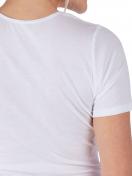 Huber Damen Shirt kurzarm Cotton Fine Rib 014983 Gr. 38 in white 4