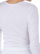 Huber Damen Shirt langarm Cotton Fine Rib 014984 Gr. 42 in white 4
