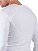 Huber Herren Shirt langarm Cotton Fine Rib 112174 Gr. L in white 4