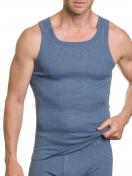 Kumpf Body Fashion 2er Sparpack Herren Unterhemd Workerwear 99375011 Gr. 9 in blau-melange kiesel-melange 5