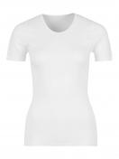 Huber Damen Shirt kurzarm Cotton Fine Rib 014983 Gr. 38 in white 5