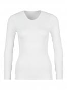 Huber Damen Shirt langarm Cotton Fine Rib 014984 Gr. 42 in white 5