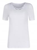 Huber Damen Shirt kurzarm Cotton Embroidery 015030 Gr. 48 in white 5