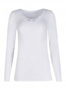 Huber Damen Shirt langarm Cotton Embroidery 015031 Gr. 46 in white 5