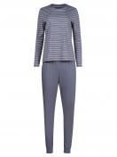 Huber Damen Pyjama lang hautnah Night Basic Selection 019019 Gr. 42 in denim stripes 5