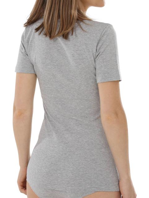 comazo earth 2er Sparpack Damen Shirt 1/4 Arm , Gr.48, grau-melange-weiss grau-melange-weiss | 48