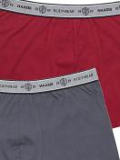 Haasis Bodywear 2er Pack Herren Pants Bio-Cotton 77272413 Gr. XXL in mittelgrau-weinrot 6