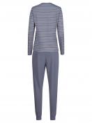 Huber Damen Pyjama lang hautnah Night Basic Selection 019019 Gr. 42 in denim stripes 6